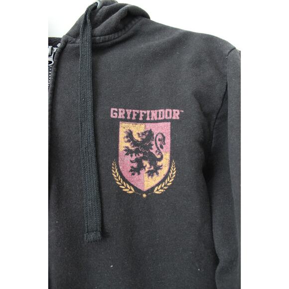 Harry Potter Womens Gryffindor Black Full Zip Front Hoodie Size Small Pre-Owned - Picture 6 of 8